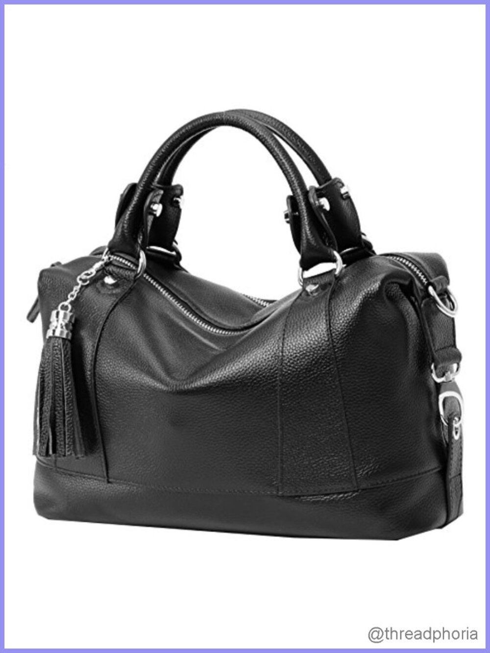 Genuine Leather Satchel Tote Bag Women Shoulder Handbag Crossbody Purse